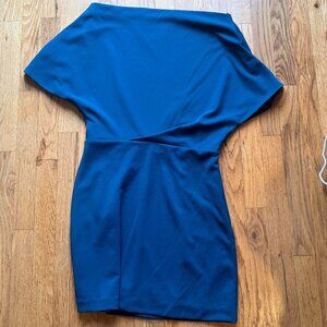 Alexia Admor Teal One-Shoulder Mini Dress